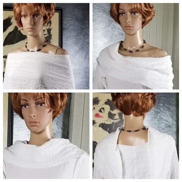 Curvesque Tops - CURVESQUE WHITE HANDKERCHIEF TUNIC WHITE SIZE S